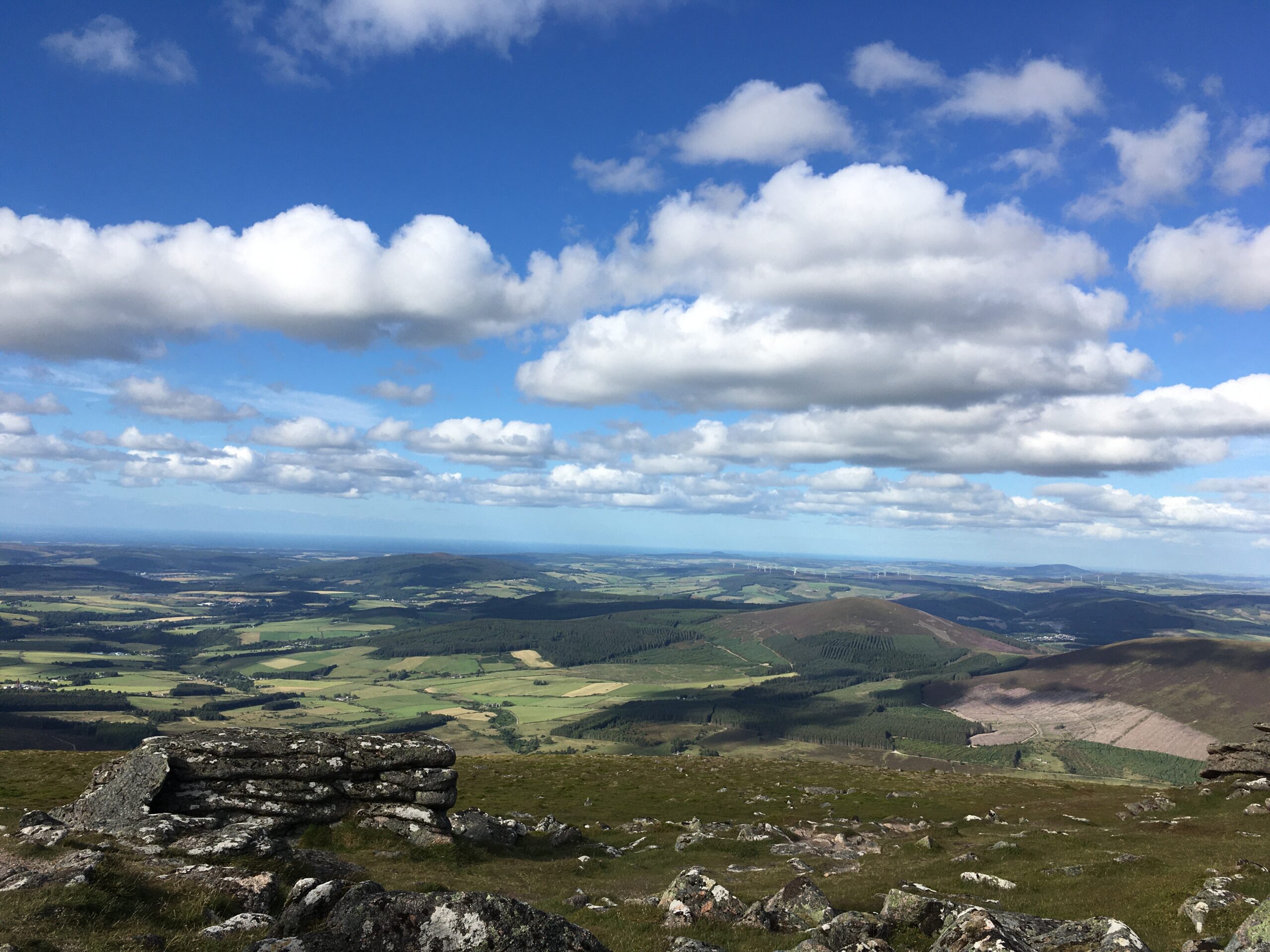 Looking out toward Knockside from the peak of Ben Rinnes